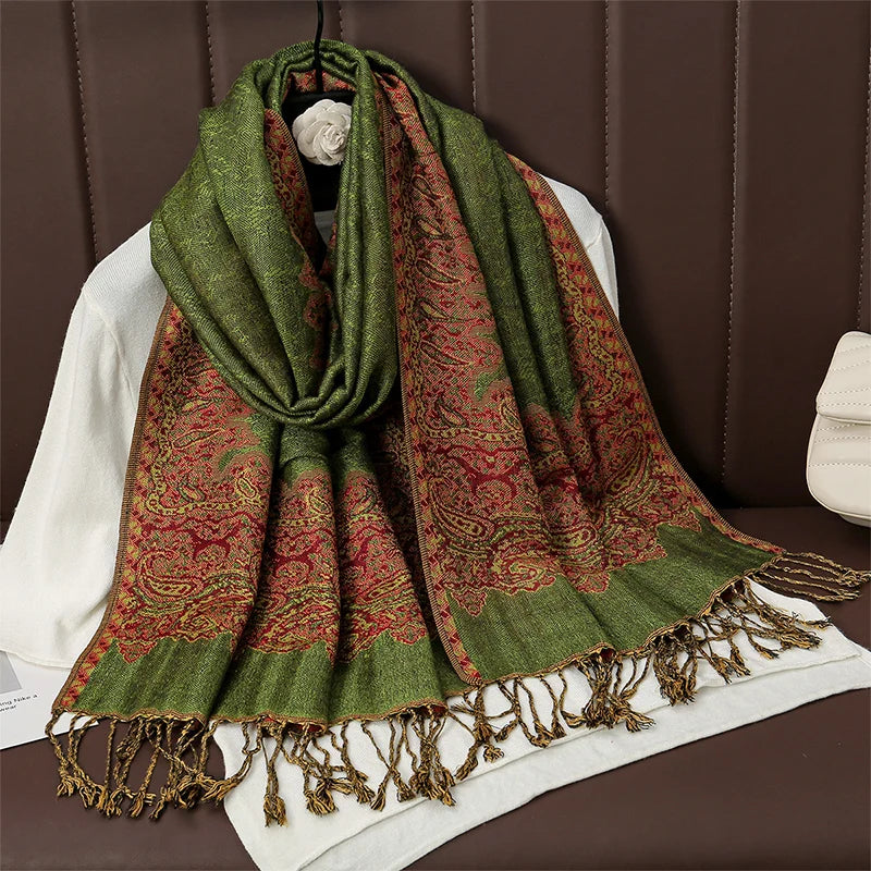 Soft Cotton Blend Wrap Scarf for Women – Lightweight Oversized Shawl for Fall & Winter – Solid Color Pashmina Accessory | Lonoma