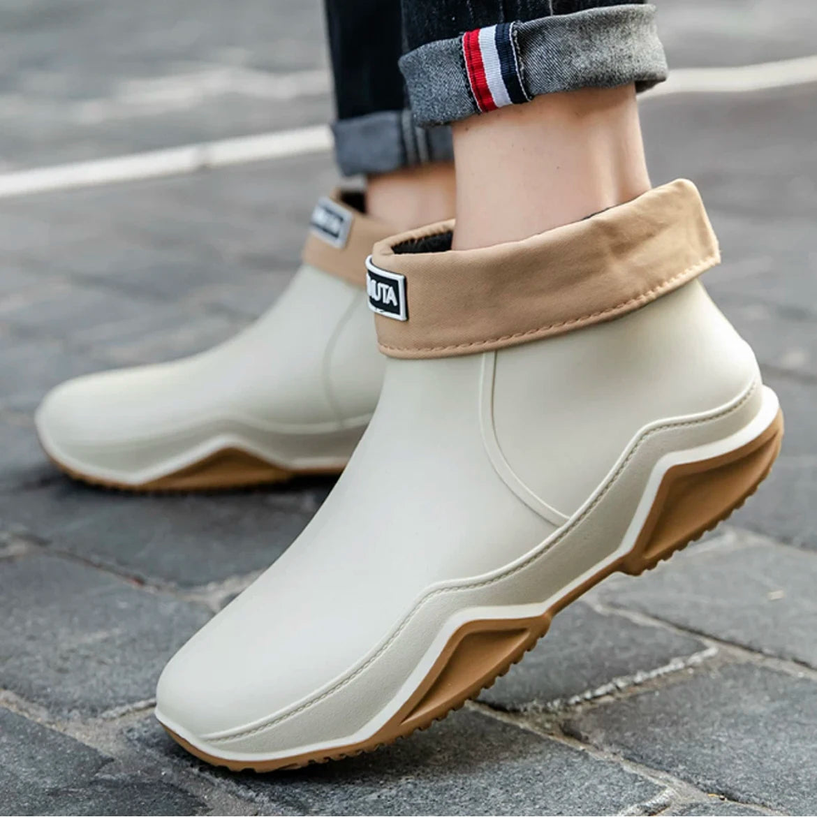 Waterproof Ankle Rain Boots with Non-Slip Sole for Men and Women All Seasons Kitchen Garden Work Outdoor Fleece Lined | Lonoma
