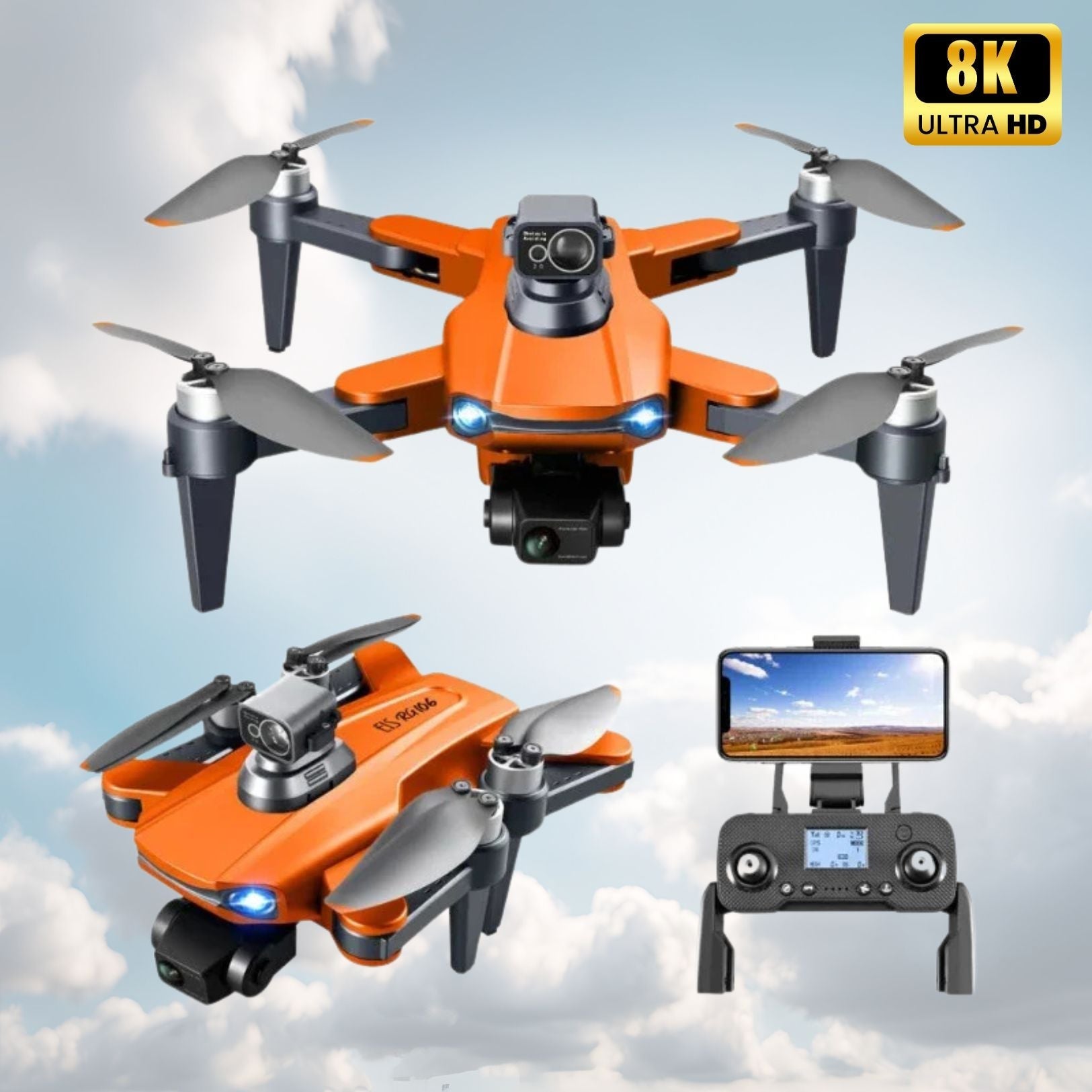 Drone Caméra 8K Double Objectif GPS Moteurs Brushless Vol Stabilisé Professionnel Photographie Aérienne | Koossa