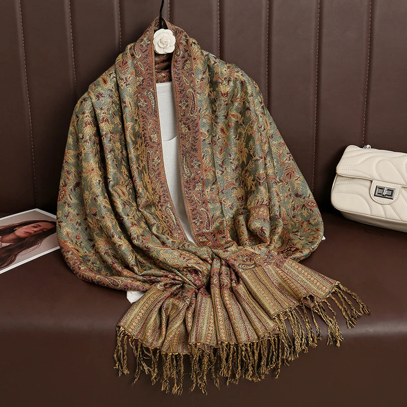 Soft Cotton Blend Wrap Scarf for Women – Lightweight Oversized Shawl for Fall & Winter – Solid Color Pashmina Accessory | Lonoma