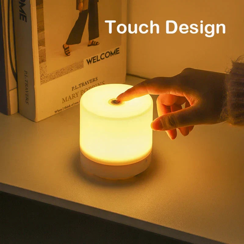 Veilleuse tactile à variation douce 8,5 cm USB rechargeable LED chambre enfant bureau ambiance lumineuse | Koossa