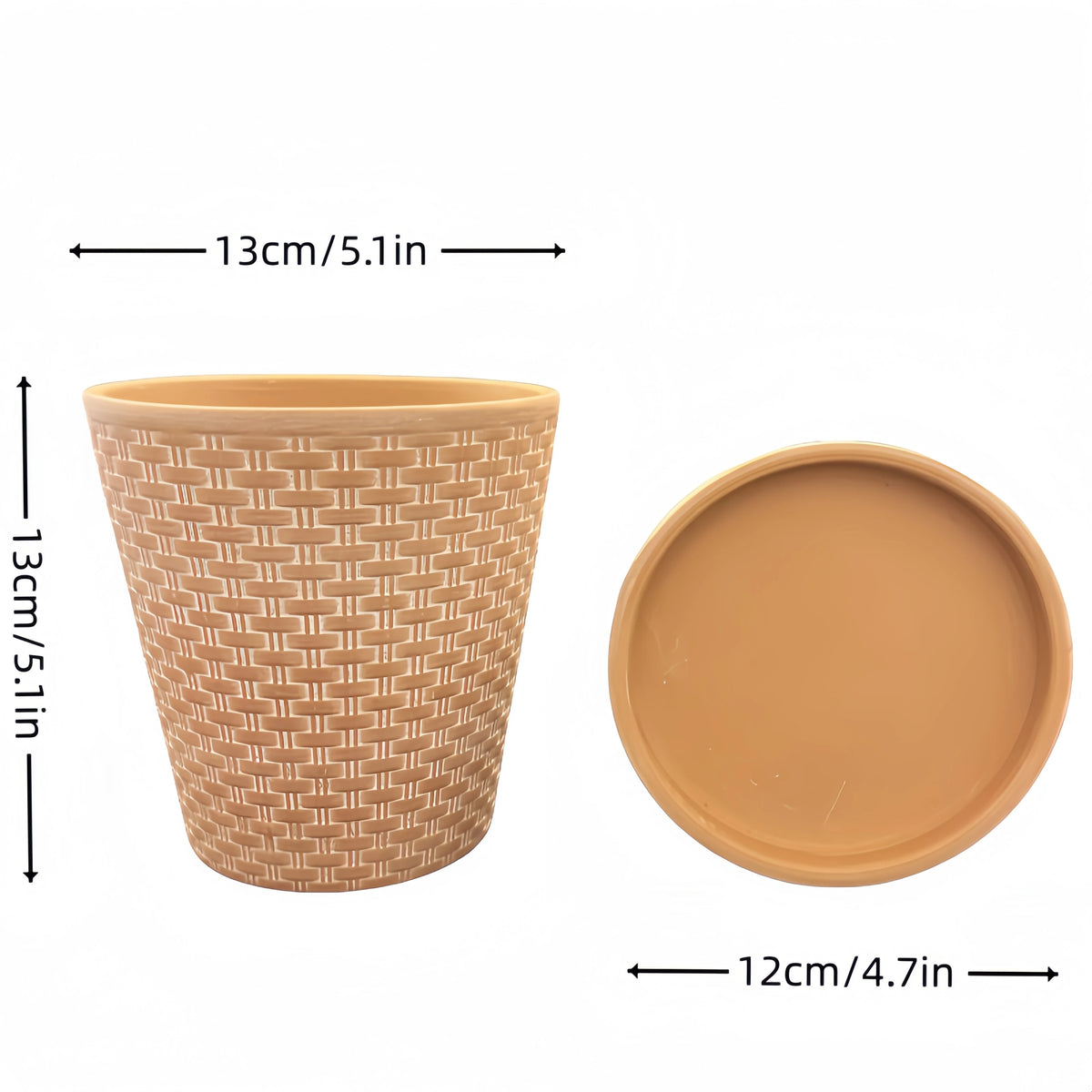 Terracotta Planter Pots with Drainage Saucers Set of 2, 5-Inch Clay Pots for Succulents Herbs Indoor Outdoor Garden | Lonoma