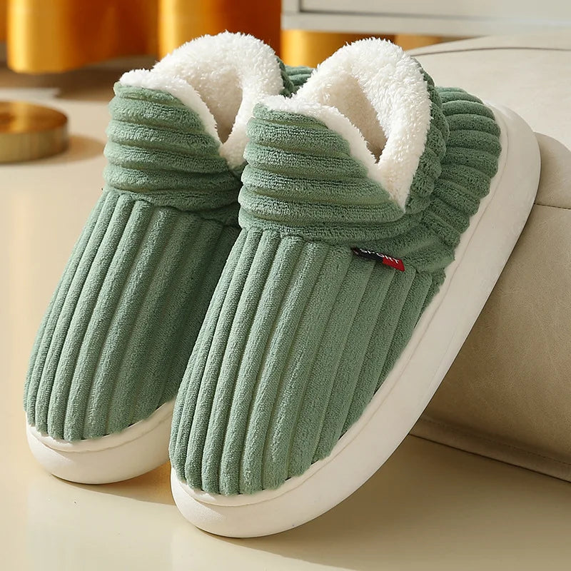 Plush Slippers for Women Men Indoor House Shoes Fuzzy Faux Fur Slip-On Soft Sole Winter Warm Cozy Footwear Home Bedroom Slides | Lonoma