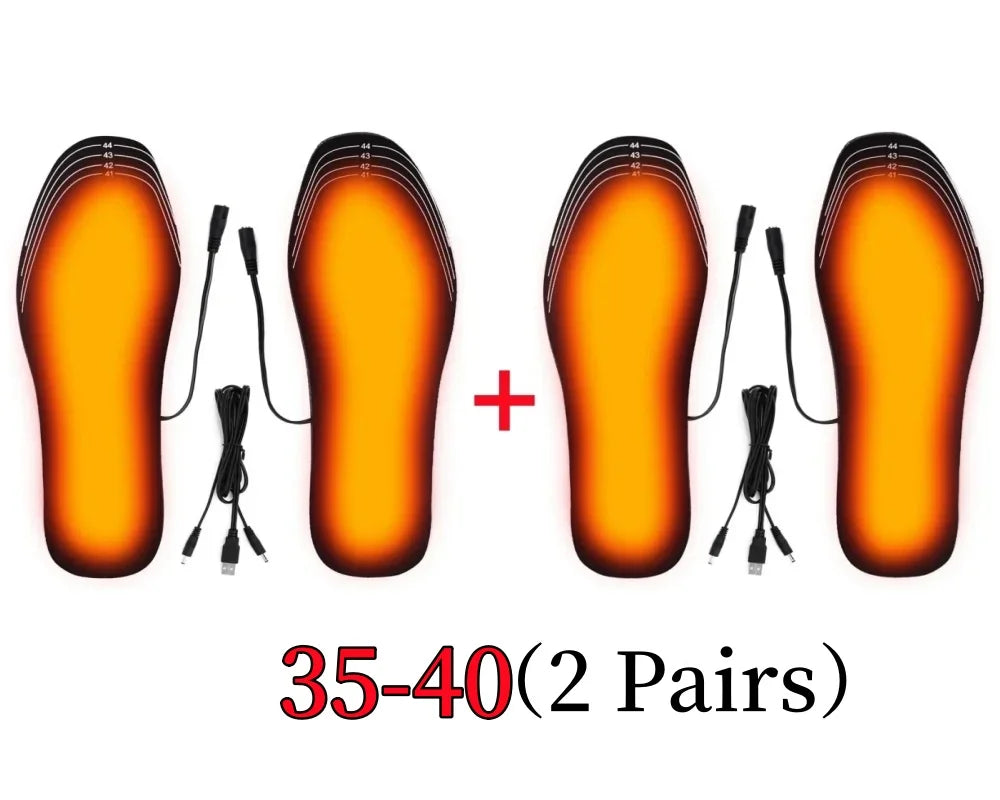 USB Powered Heated Insoles Trimable Carbon Fiber Foot Warmers for Winter Outdoor Activities Skiing Hiking | Lonoma