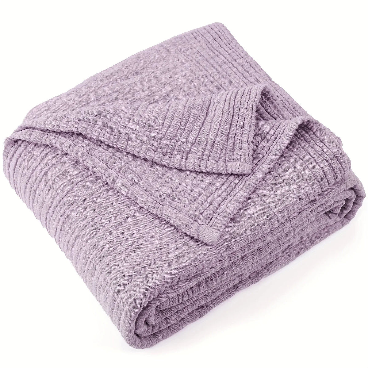 Six-Layer Cotton Gauze Throw Blanket Breathable Lightweight Summer Coverlet for Couch Bed Sofa | Lonoma