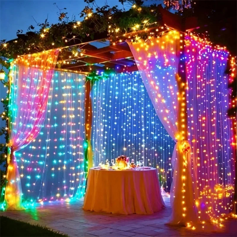 LED Curtain String Lights USB 8 Modes Fairy Lights for Bedroom Wedding Party Holiday Decor Indoor Outdoor Waterfall Twinkle Lights | Lonoma