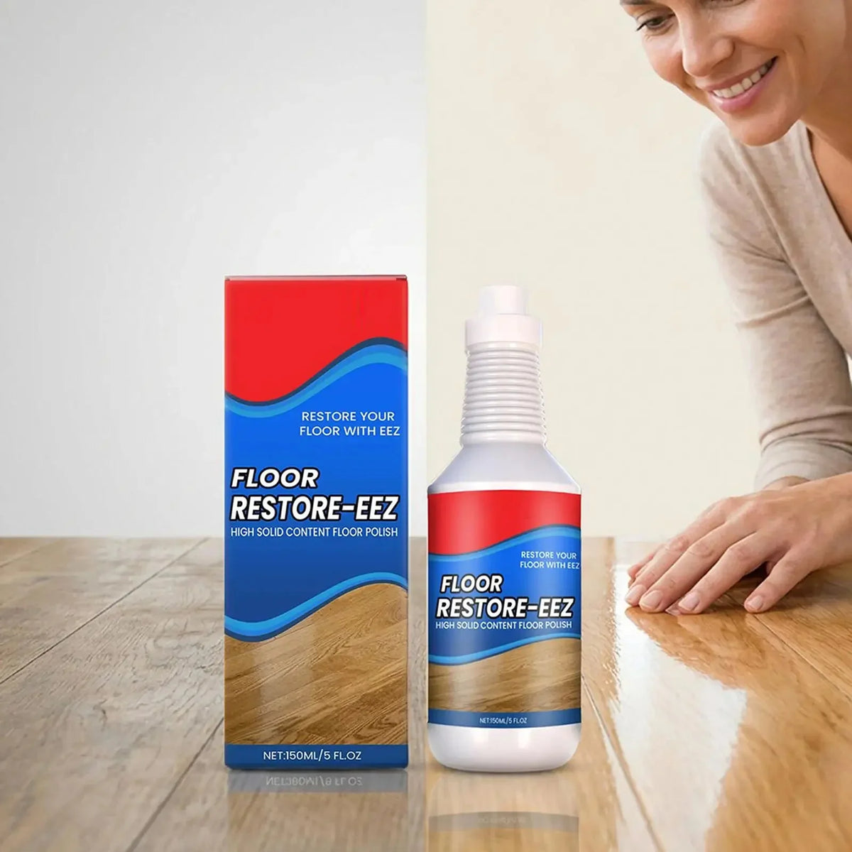 Hardwood Floor Restorer & Scratch Repair Liquid, 5 fl oz Wipe-On Polish for Wood, Parquet, Laminate & Engineered Floors | Lonoma