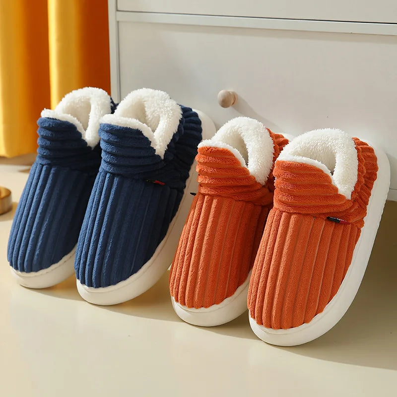 Plush Slippers for Women Men Indoor House Shoes Fuzzy Faux Fur Slip-On Soft Sole Winter Warm Cozy Footwear Home Bedroom Slides | Lonoma