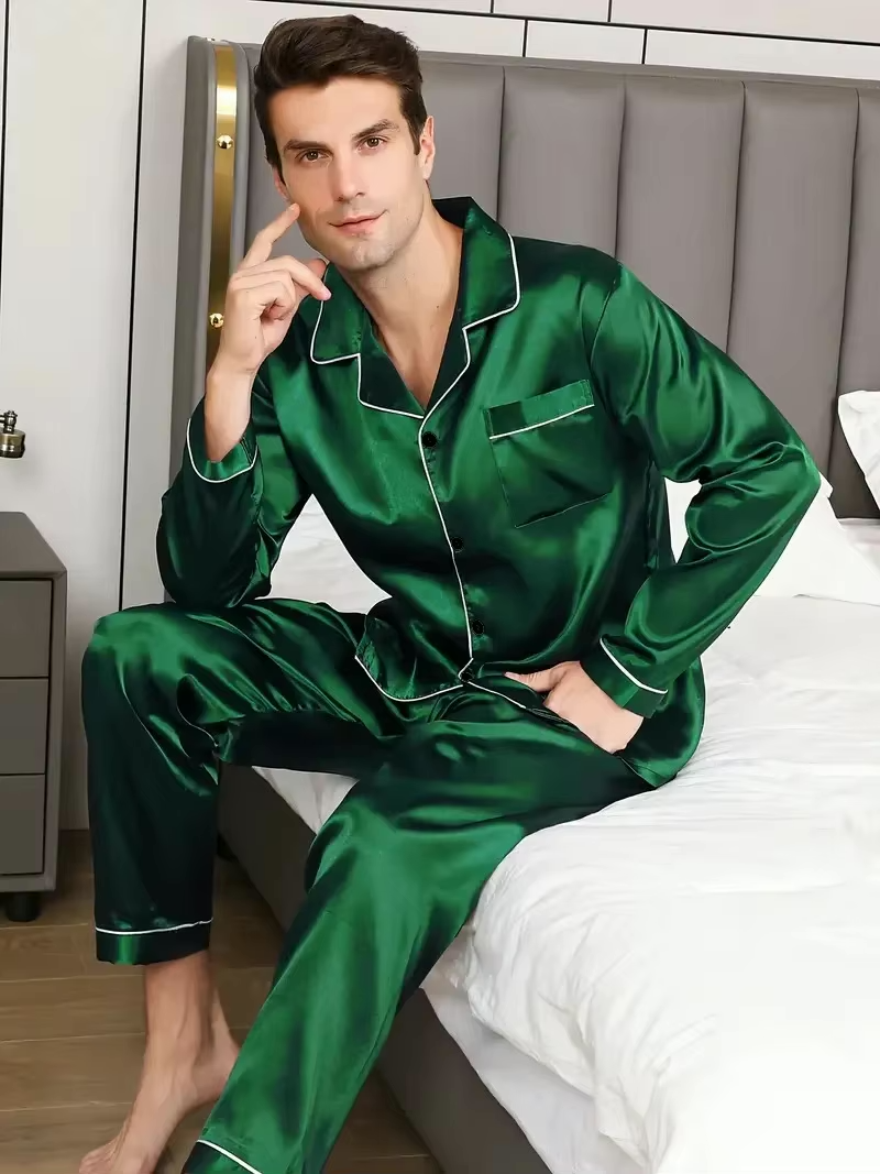 Men's Long-Sleeve Pyjama Set — Classic Nightwear for Relaxation and Restful Sleep | Koossa