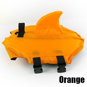 Dog Life Jacket Shark Fin Buoyant Diving Fabric French Bulldog Swim Vest Quick-Release Buckle Grab Handle D-Ring Water Safety | Koossa