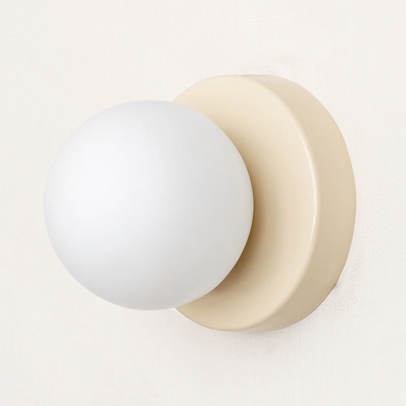 Glass Dome Wall Sconce 4.7 in Tall Metal Indoor Wall Light – Hallway, Bedroom & Entryway Accent Lighting, E26 Base, Rust-Resistant | Lonoma