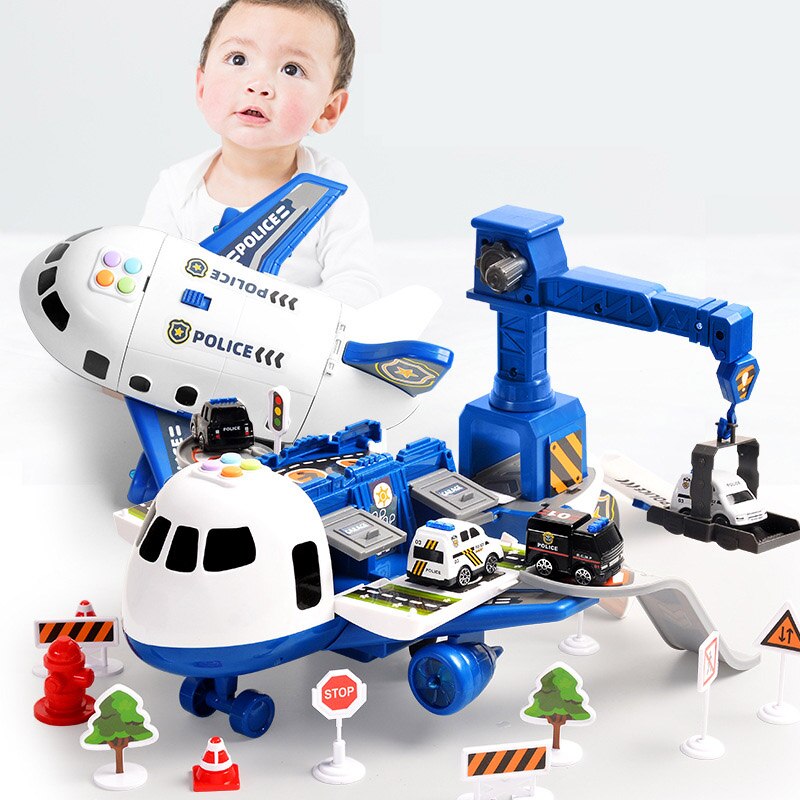 Ensemble Avion et Véhicules de Chantier 20 Pièces pour Enfants 3 à 6 Ans Jeu Construction Créatif Aéroport | Koossa