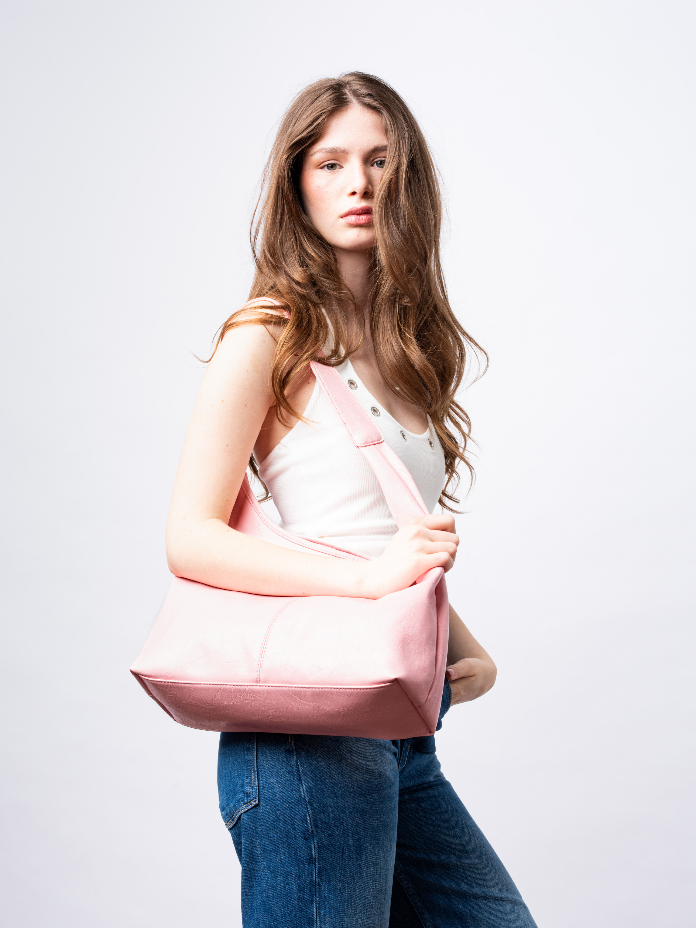 Soft Leather-Effect Tote Bag in Black with Matching Pouch | Spacious Everyday Shoulder Bag with Compartments | Koossa