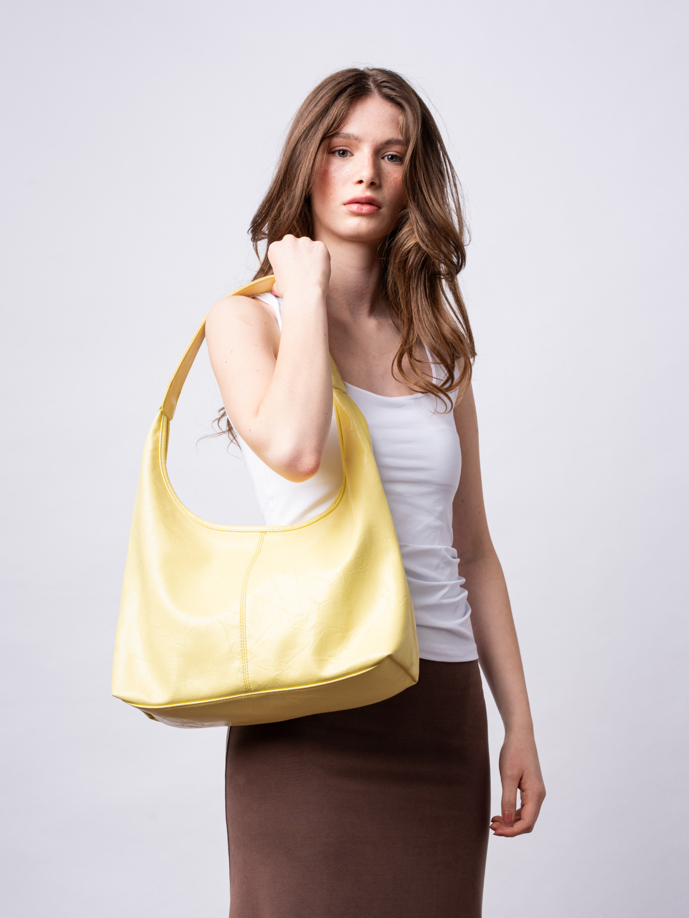 Soft Leather-Effect Tote Bag in Black with Matching Pouch | Spacious Everyday Shoulder Bag with Compartments | Koossa