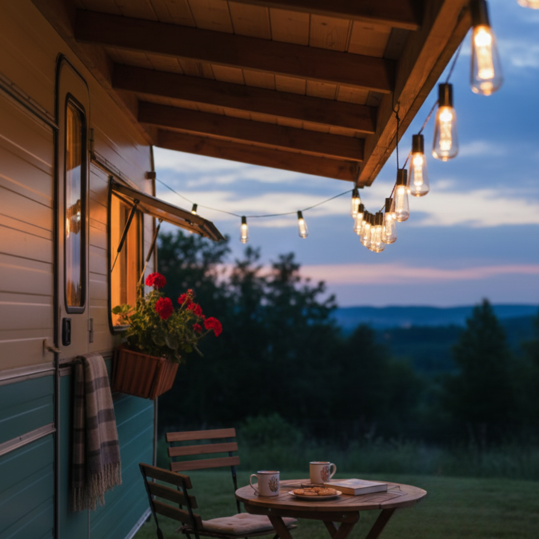 Guirlande lumineuse solaire LED 5-10 m extérieur étanche pour jardin camping terrasse style vintage Edison | Koossa