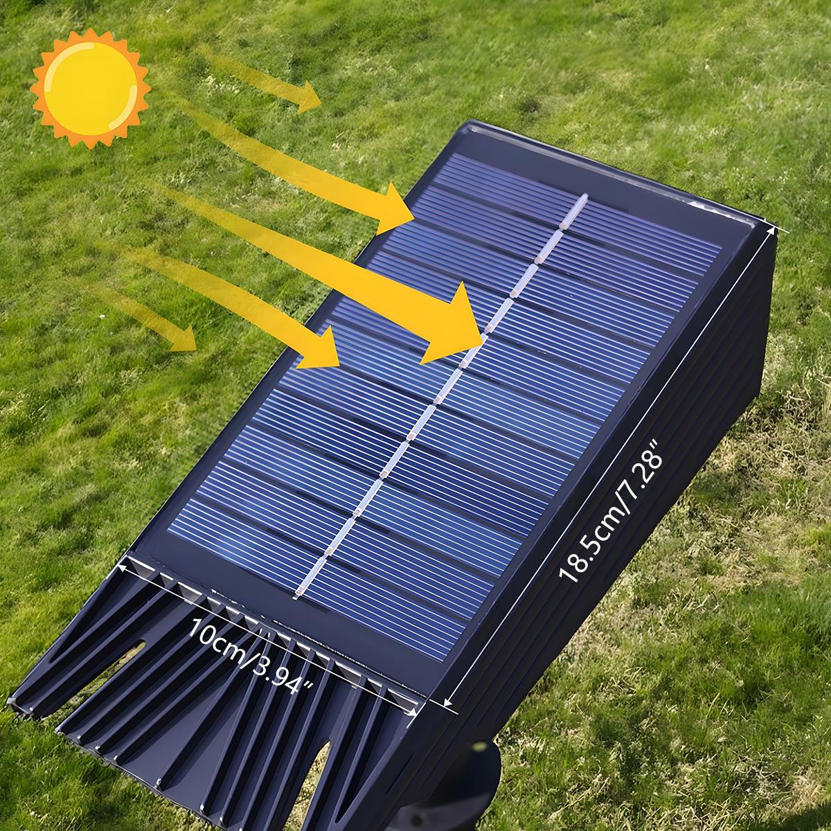 Spot solaire LED à faisceau réglable étanche IP65 blanc chaud pour gazon bordures façade jardin éclairage | Koossa