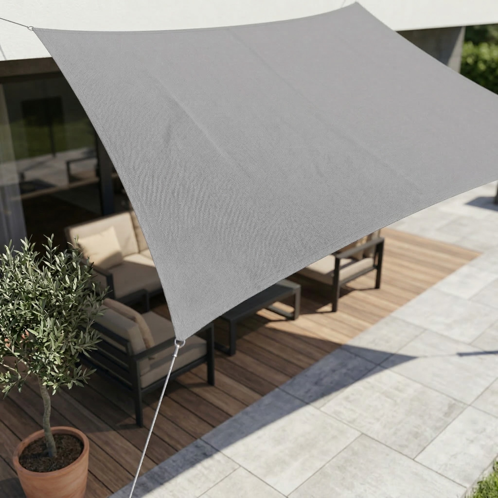 Voile d'ombrage rectangulaire imperméable et anti-UV pour jardin terrasse balcon pergola grand format | Koossa