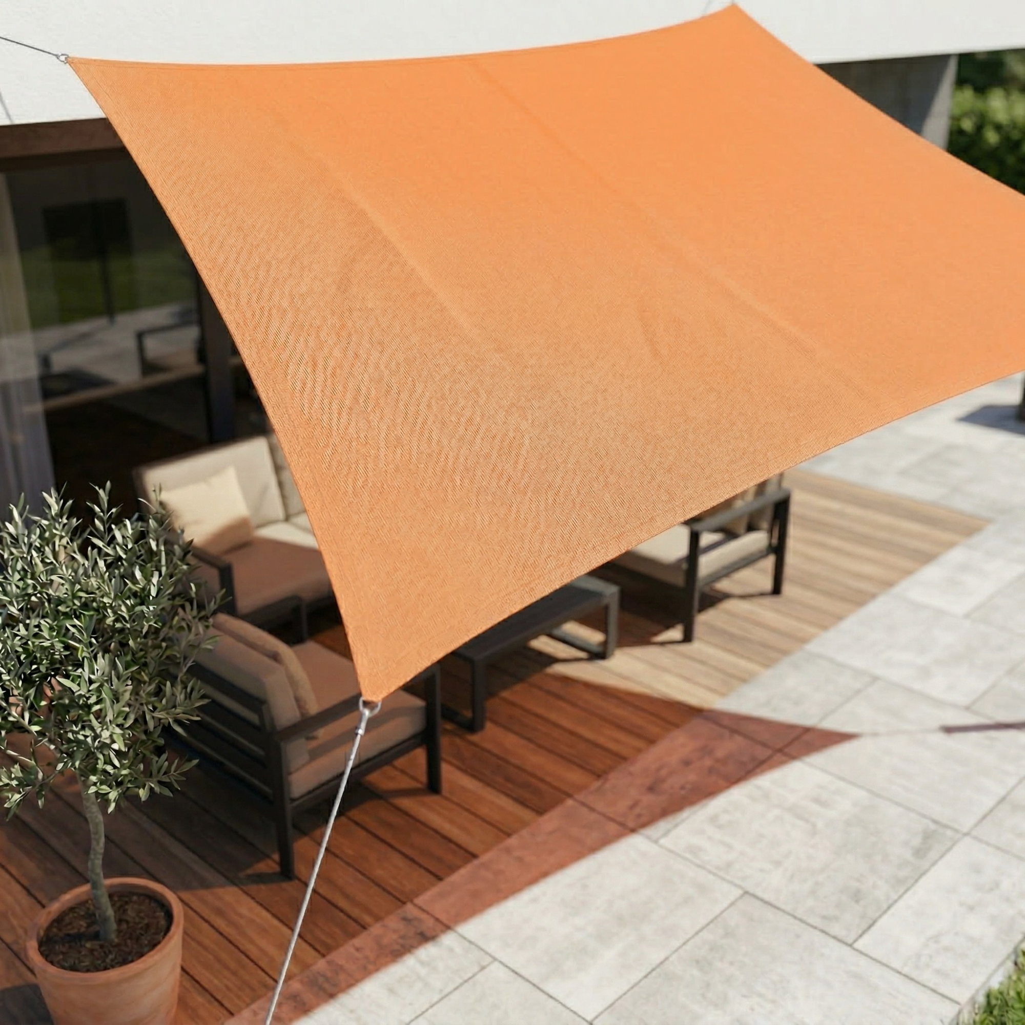 Toile d'ombrage imperméable rectangulaire pour carport – Protection pluie et UV pour voiture et allée | Koossa