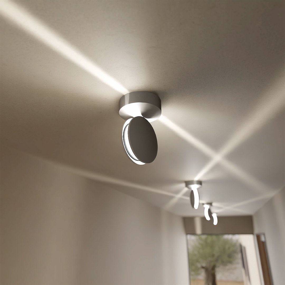 Applique murale LED orientable 360° aluminium blanc chaud éclairage d'accentuation mural intérieur moderne | Koossa