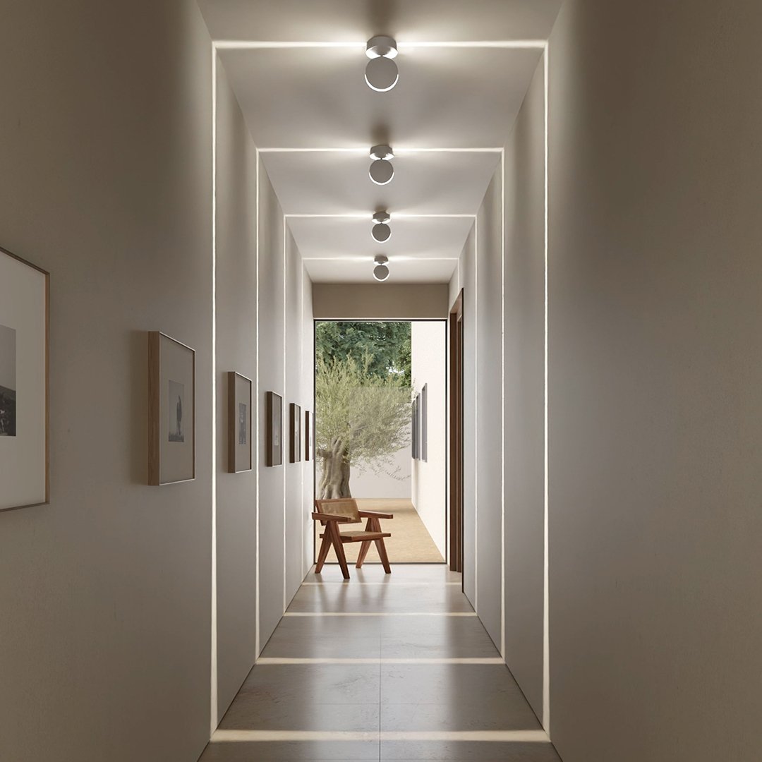 Applique murale LED orientable 360° aluminium blanc chaud éclairage d'accentuation mural intérieur moderne | Koossa