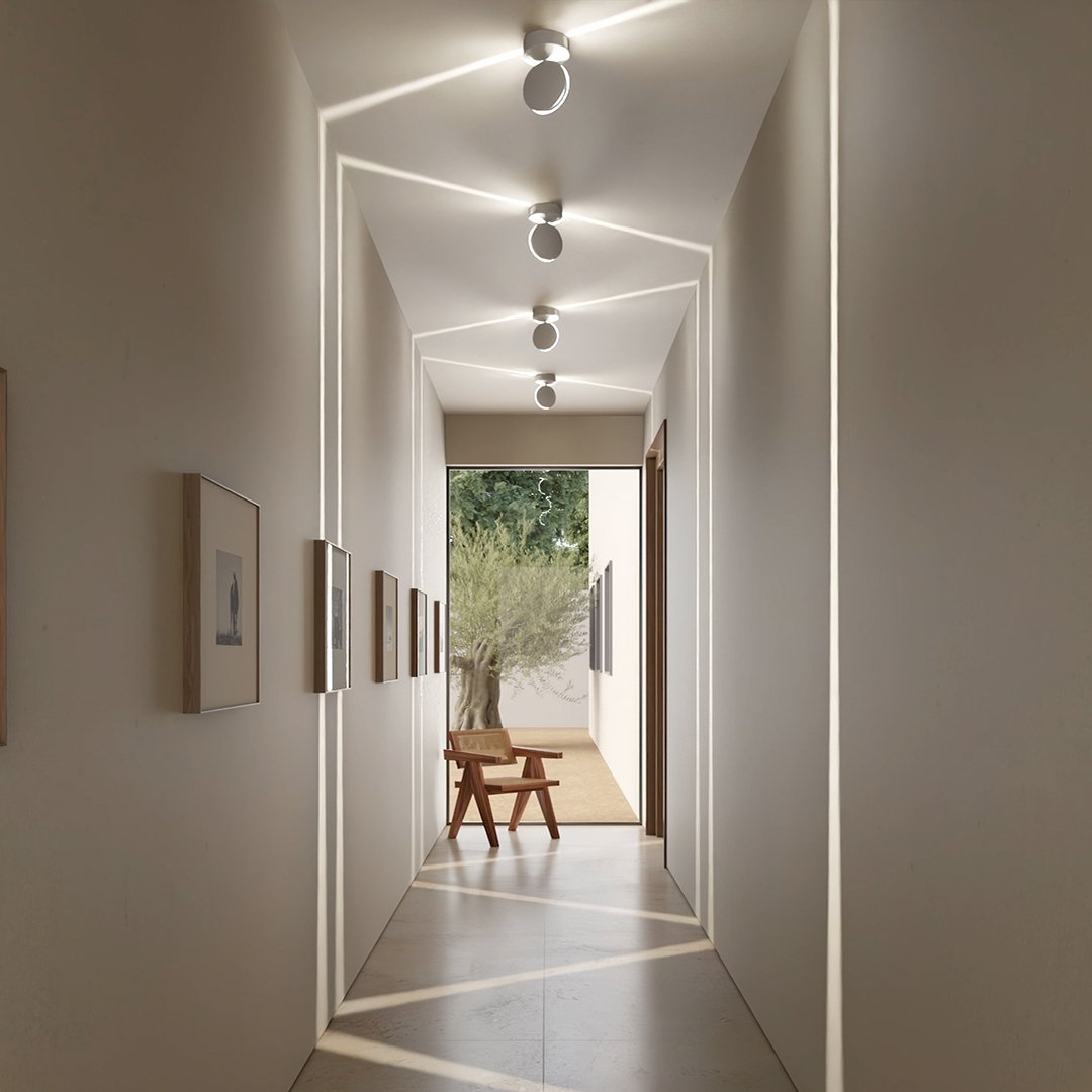 Applique murale LED orientable 360° aluminium blanc chaud éclairage d'accentuation mural intérieur moderne | Koossa