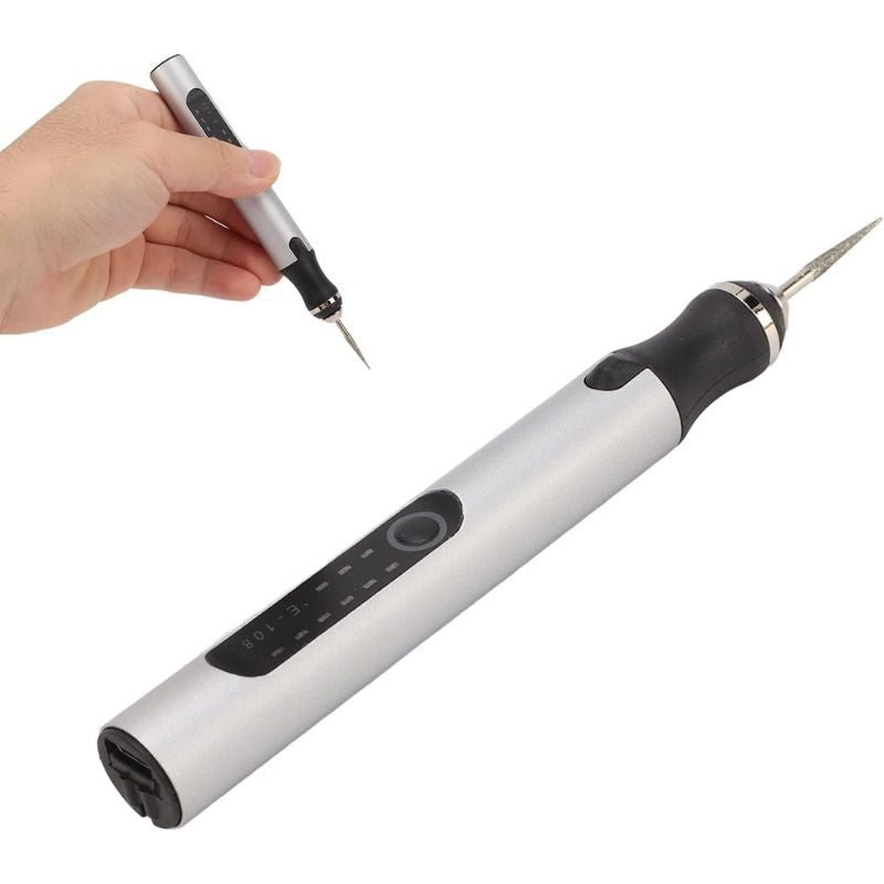 Stylet graveur électrique sans fil rechargeable LCD 18 000 tr/min bois verre métal loisirs créatifs DIY | Koossa