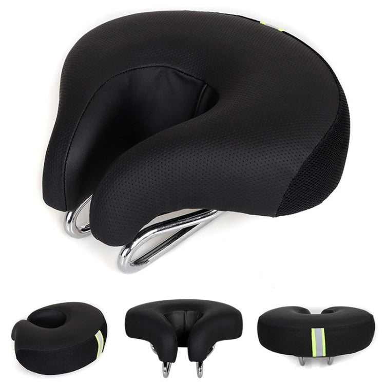 Noseless Bike Seat for Mountain Bikes, Black Padded Comfort Saddle, Thick Cushioned Bicycle Seat for Trail, Commuter & Touring | Lonoma