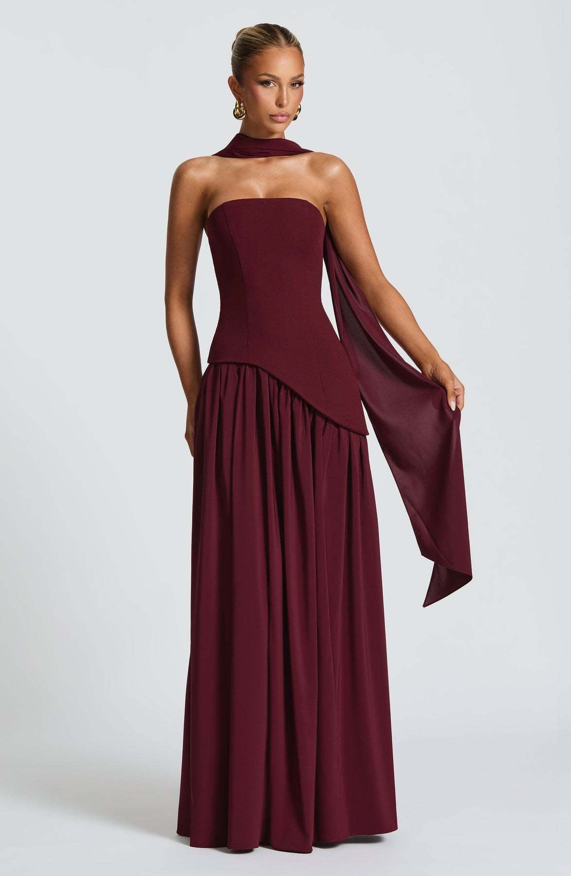 Women's Backless Maxi Dress with Delicate Straps — Elegant Evening Dress for Summer Occasions & Special Events | Koossa