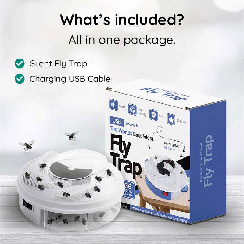Piège à mouches USB silencieux et écologique pour cuisine salon chambre sans produits chimiques ni bruit | Koossa