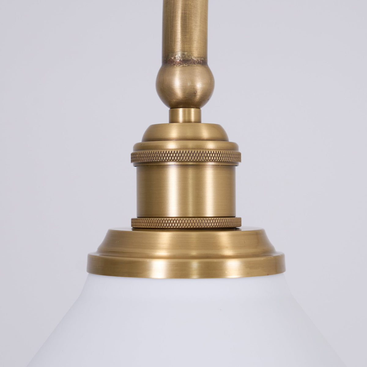 Brushed Brass Pendant Light with Flared Cone Shades for Dining Room & Kitchen Island | Dual Head Suspension Fixture | Lonoma