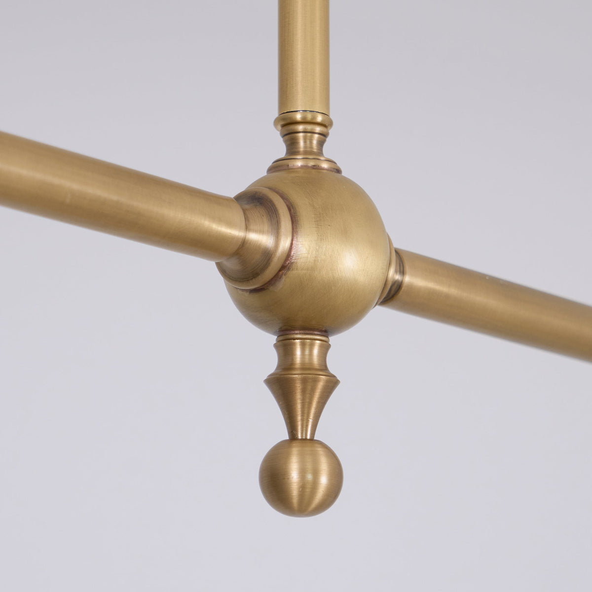 Brushed Brass Pendant Light with Flared Cone Shades for Dining Room & Kitchen Island | Dual Head Suspension Fixture | Lonoma