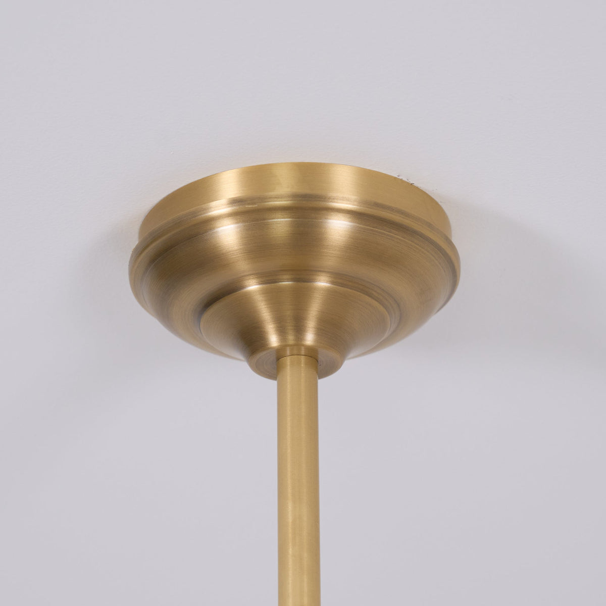 Brushed Brass Pendant Light with Flared Cone Shades for Dining Room & Kitchen Island | Dual Head Suspension Fixture | Lonoma