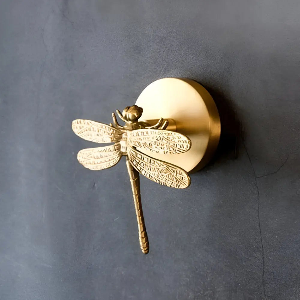Solid Brass Animal Wall Hook, Gold Finish Decorative Coat Hook for Entryway, Bedroom & Bathroom, Bird, Deer, Dragonfly, Rose Hanger | Lonoma
