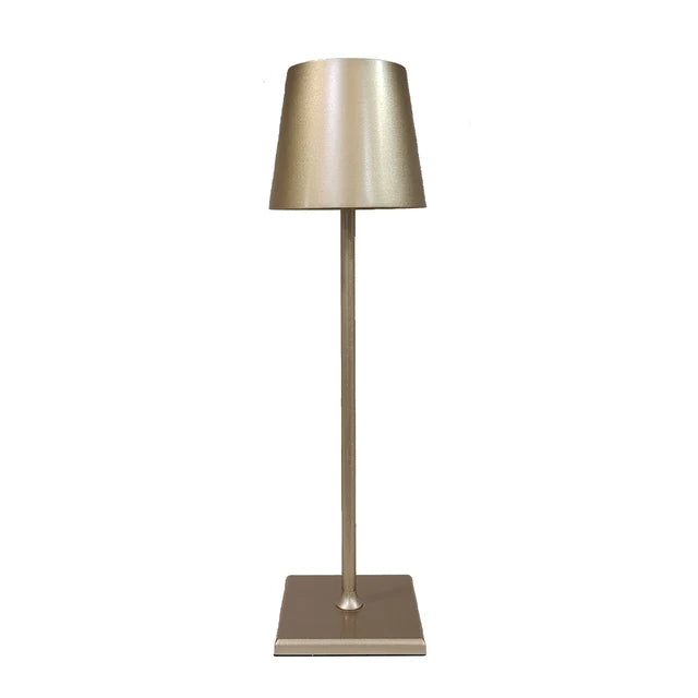 Cordless LED Table Lamp, Rechargeable Dimmable Aluminum Desk Light, Battery Operated for Bedroom, Patio & Restaurant Tables | Lonoma