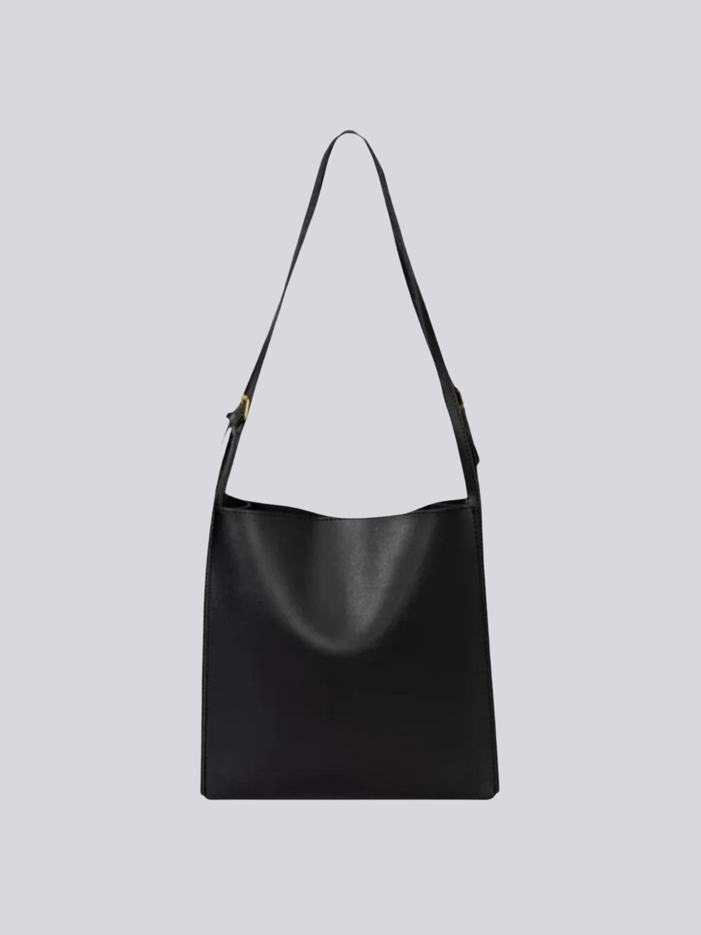 Structured Leather Shoulder Bag with Adjustable Strap and Secure Divider | Koossa
