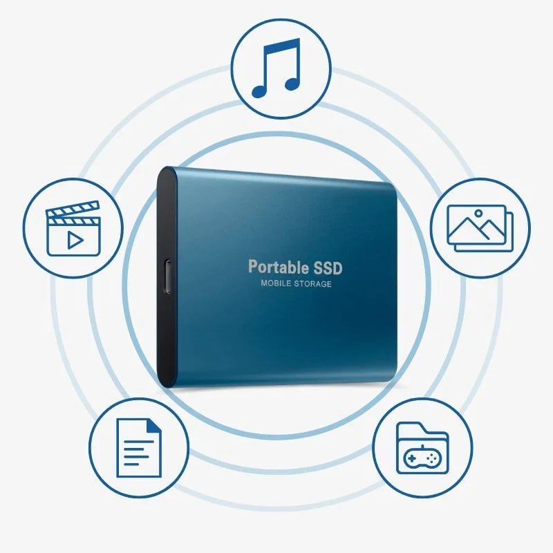 Disque SSD Externe Portable USB 3.1 Haute Vitesse Aluminium 1 à 16 To Compatible PC Mac Console Jeux Stockage | Koossa