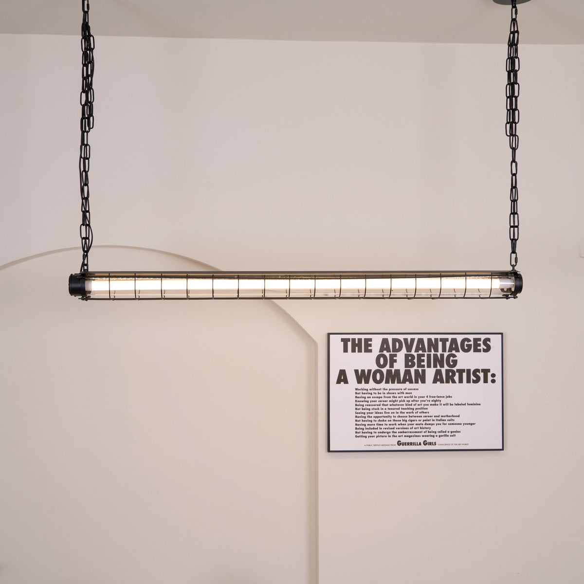 Horizontal Glass Cylinder Pendant Light with LED Strips – Metal Body, 48 in Long, Modern Industrial for Dining Room Kitchen Island | Lonoma