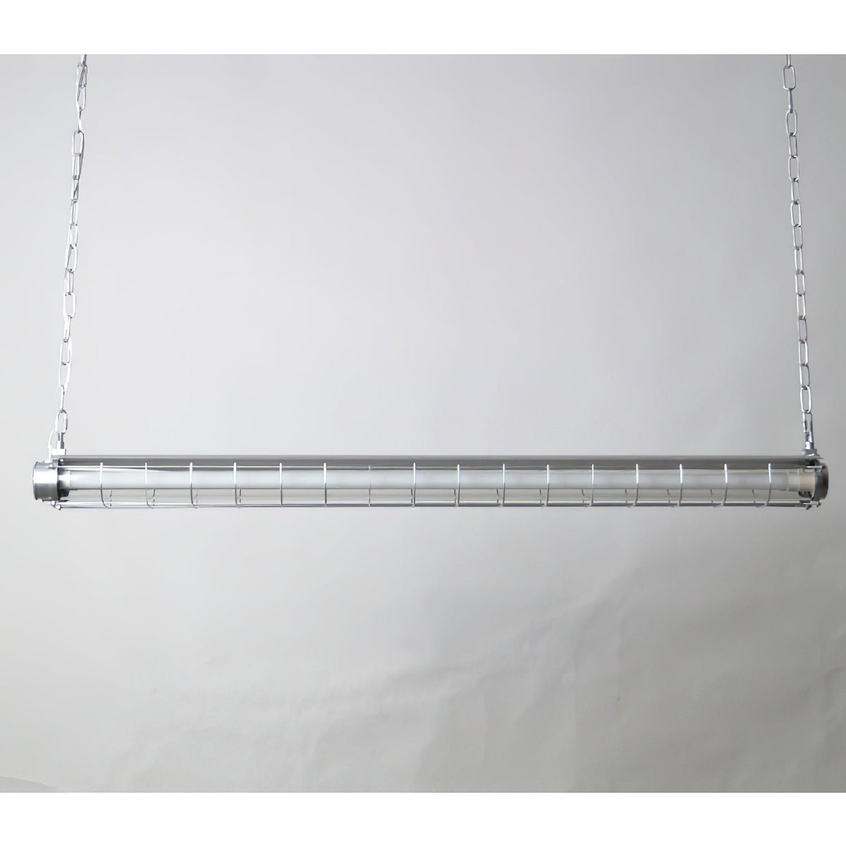 Horizontal Glass Cylinder Pendant Light with LED Strips – Metal Body, 48 in Long, Modern Industrial for Dining Room Kitchen Island | Lonoma