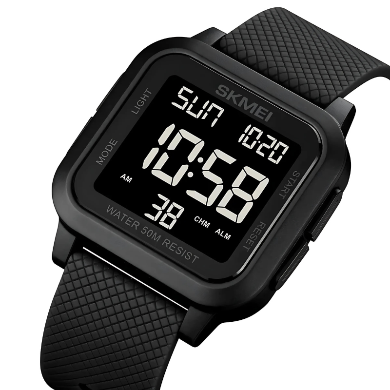 Montre Homme Étanche 5 ATM – Cadran 40 mm Bracelet Plastique 20 mm – Style Militaire Robuste Sport Outdoor | Koossa