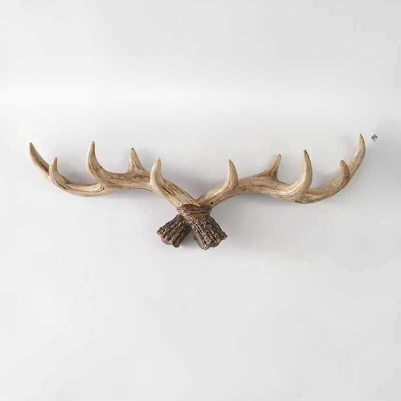 Patère murale forme bois de cerf en résine vintage 3 tailles décoration entrée couloir style rustique bohème | Koossa