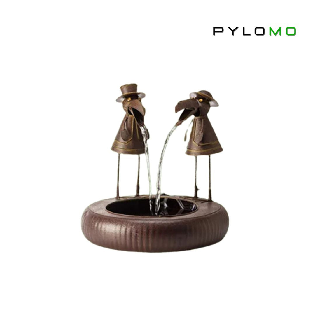 Fontaine de Jardin Décorative avec Figurine Animale en Polyrésine et Pompe Intégrée pour Terrasse et Extérieur | Koossa
