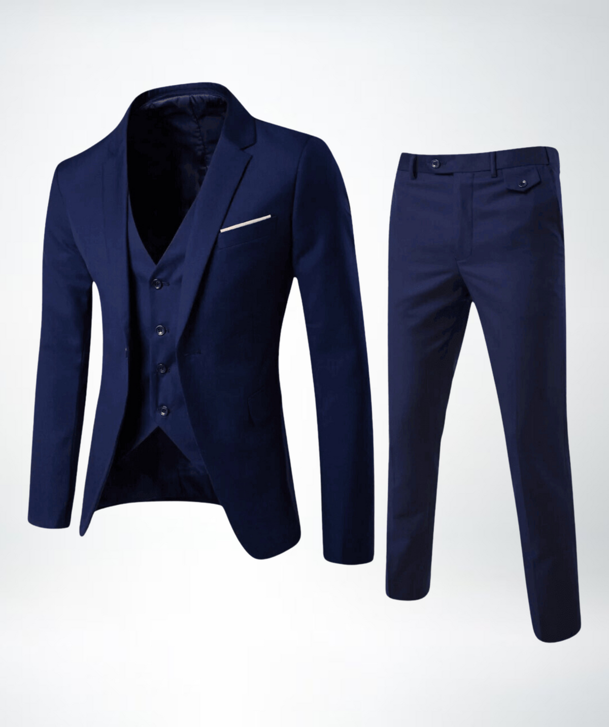 Men's Three-Piece Suit Jacket Vest Pants Set Modern Formal Business Wedding Outfit with Button Closures Multiple Colors Professional Attire | Lonoma