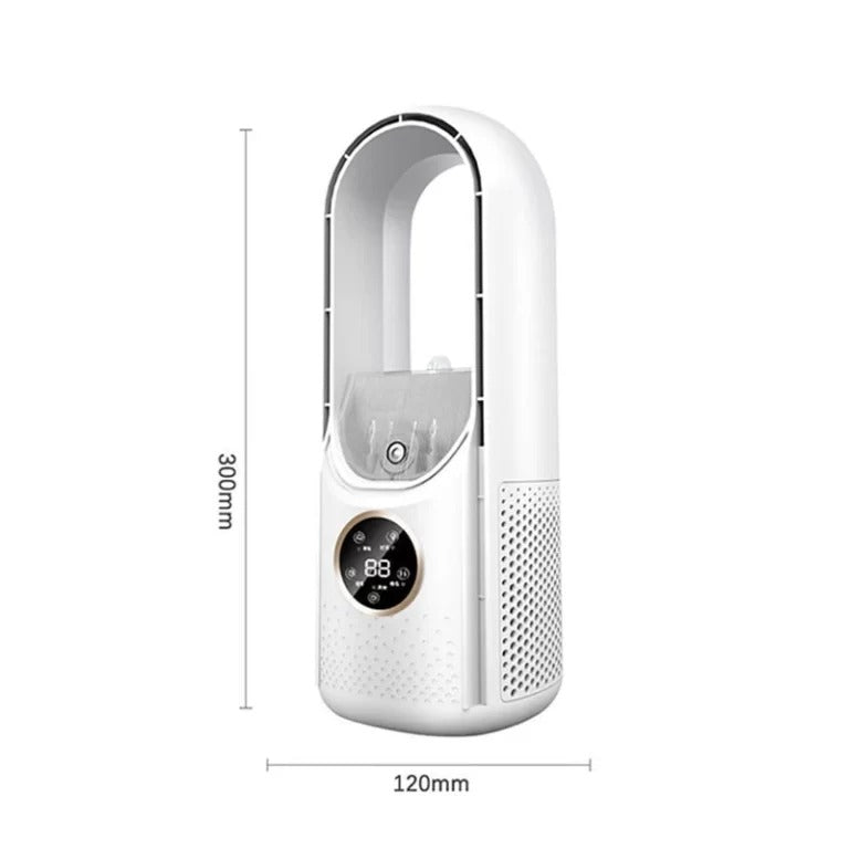 Rafraîchisseur d'Air Portable USB 100 ml Silencieux Sans Fil Blanc Bleu Bureau Chambre Maison Nomade Compact | Koossa