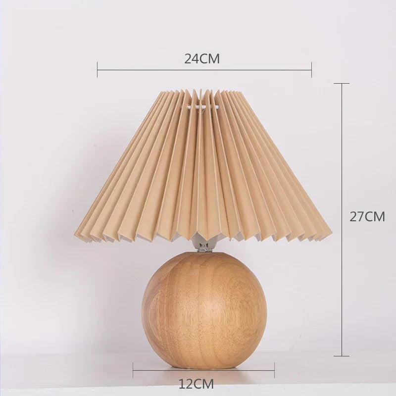 Lampe de chevet céramique abat-jour plissé E27 27 cm salon lumière tamisée ambiance rétro élégante design | Koossa