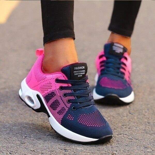 Women's Mesh Air Cushion Trainers – Lightweight Running Sneakers for Active Lifestyles & Everyday Comfort | Koossa