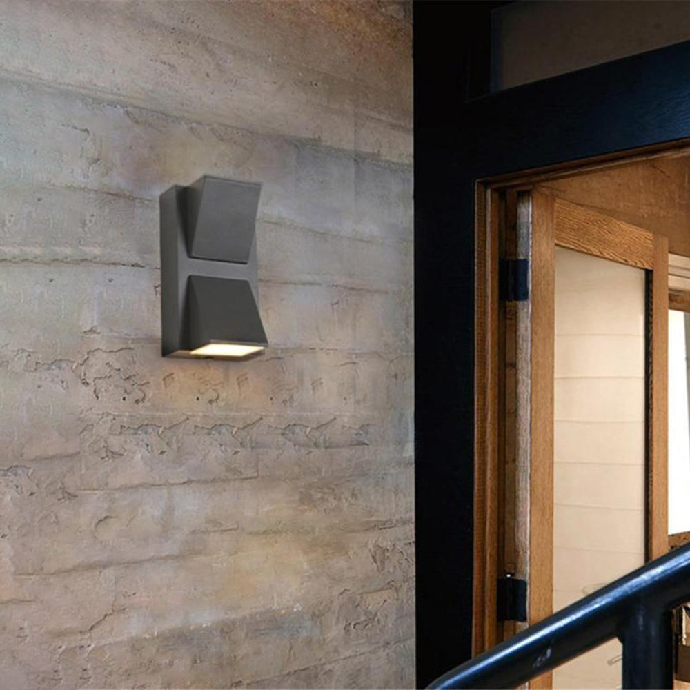 IP65 Waterproof Outdoor Wall Sconce with LED Lights for Patio, Entryway, Garden | Black or Gray Aluminum Fixture | Lonoma