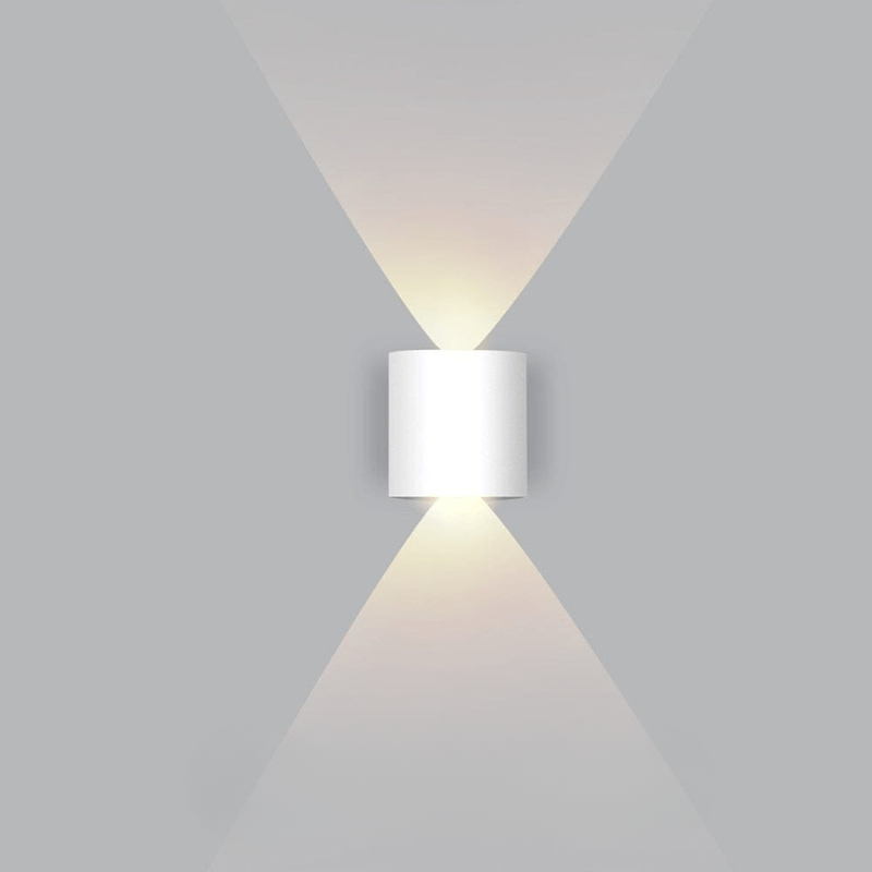 Applique murale LED étanche aluminium effet double faisceau pour extérieur moderne jardin terrasse et façade | Koossa