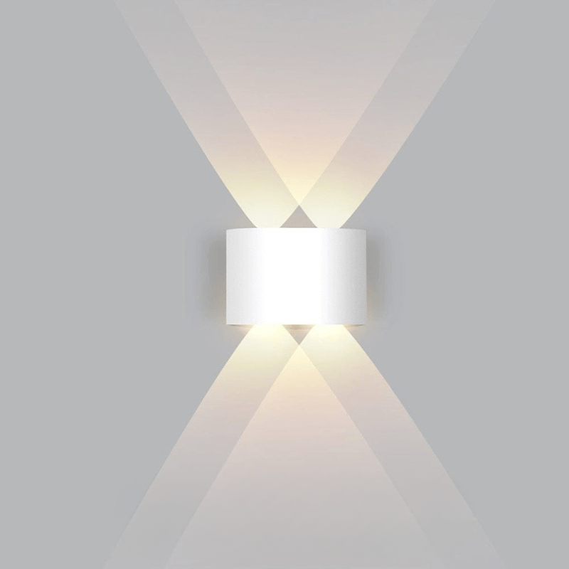 Applique murale LED étanche aluminium effet double faisceau pour extérieur moderne jardin terrasse et façade | Koossa