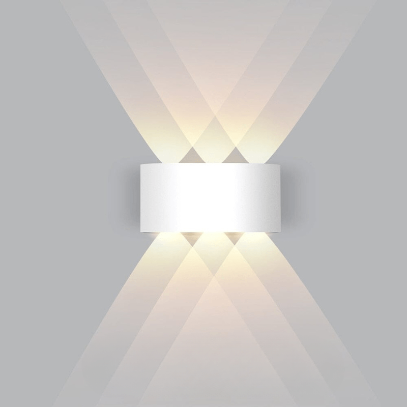 Applique murale LED étanche aluminium effet double faisceau pour extérieur moderne jardin terrasse et façade | Koossa