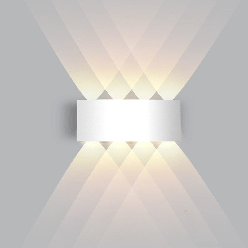 Applique murale LED étanche aluminium effet double faisceau pour extérieur moderne jardin terrasse et façade | Koossa